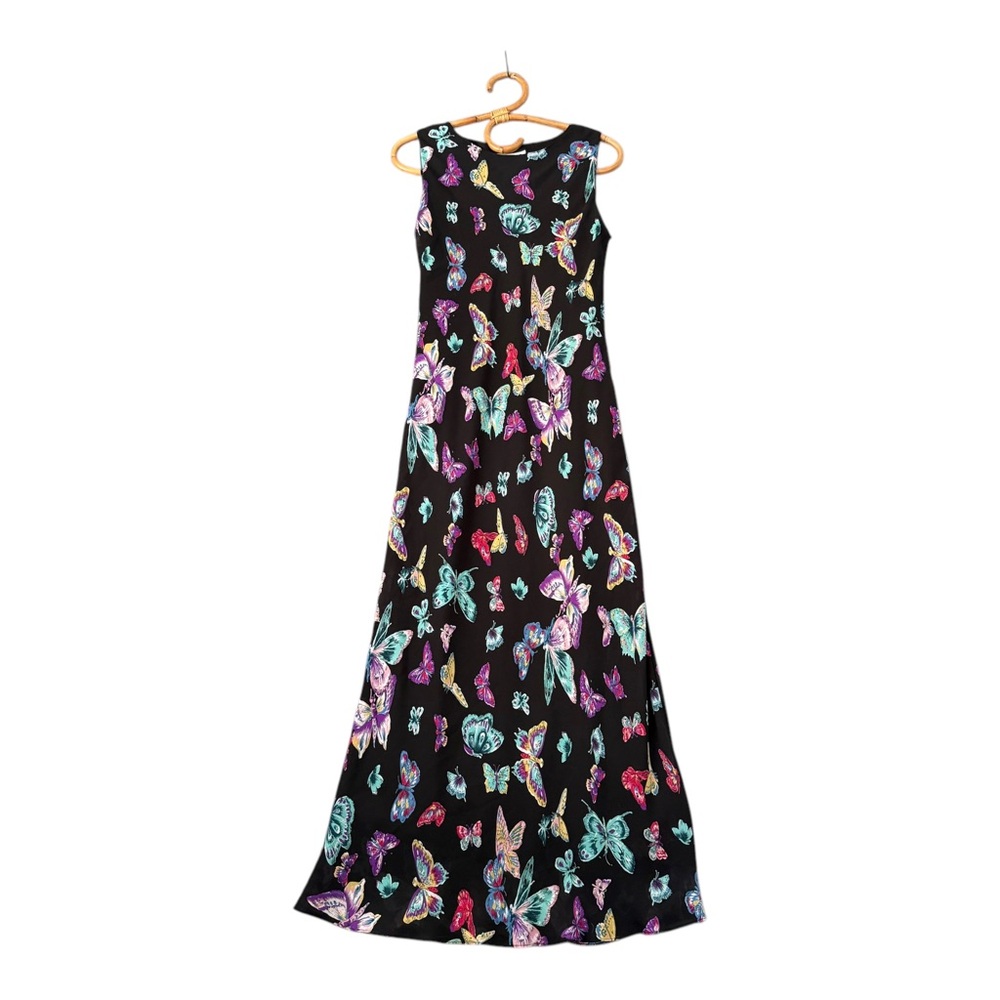 Vintage | Ronni Nicole | Y2K Butterfly Print Maxi Dress Size 6